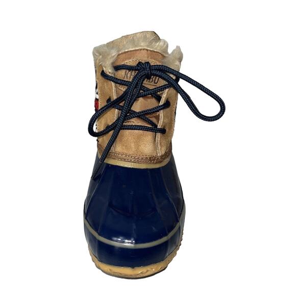 Khombu Women's Jazzy Snow Winter Duck Boots Size 7M Leather Sweater Steel Shank - Picture 7 of 9